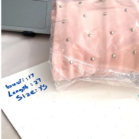 Tadashi sweater jacket rhinestone quied luxury pink feminine romantique women XS - Picture 4 of 4